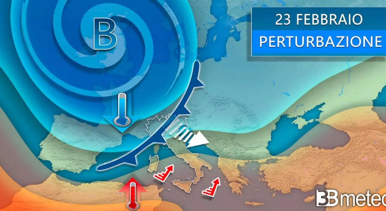 Ciclone artico in arrivo sull'Italia: temperature in calo e piogge diffuse