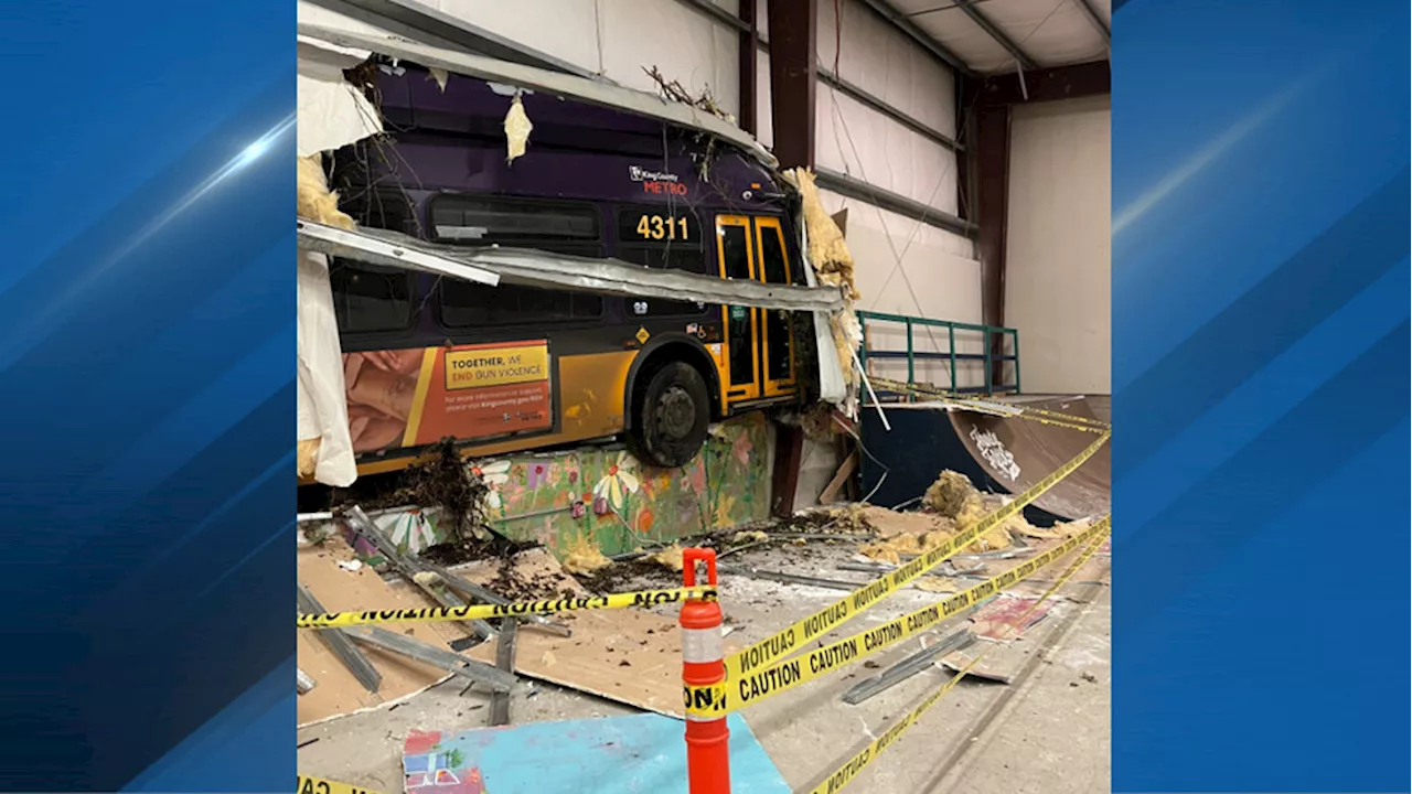 Video: Metro bus crashes into Seattle skate park; nonprofit works to find new location