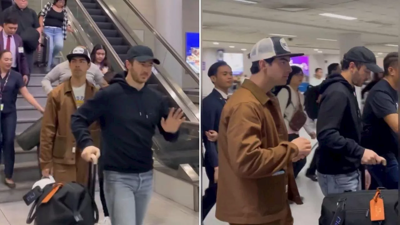 The Jonas Brothers Arrive in Manila for Concert