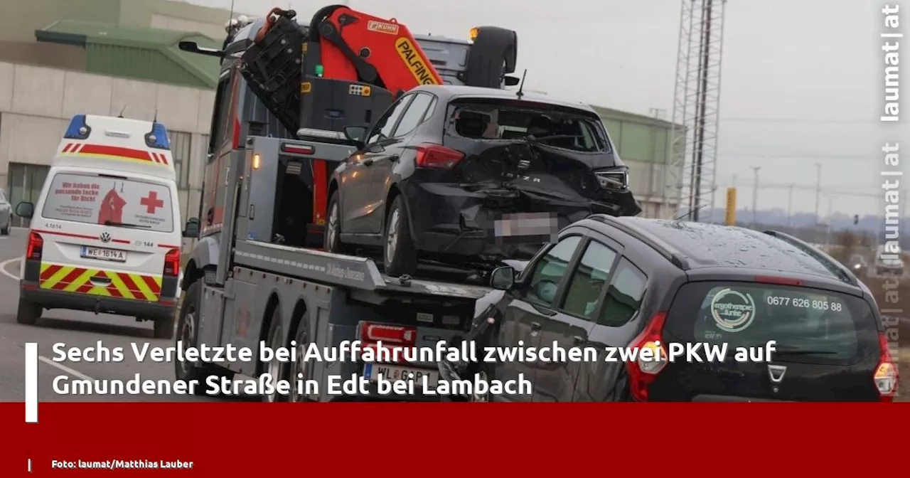 Auffahrunfall auf der B144 Gmundener Straße in Edt bei Lambach