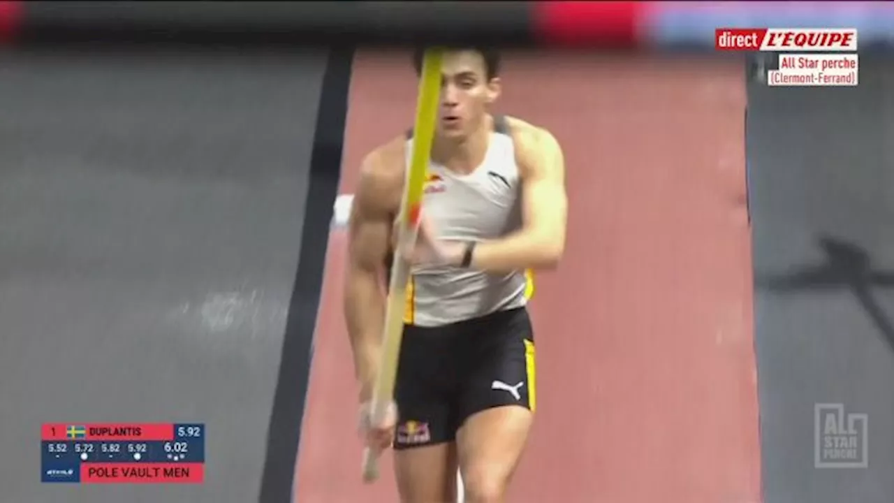 Armand Duplantis signe la meilleure performance mondiale avec 6,02 m à Clermont-Ferrand