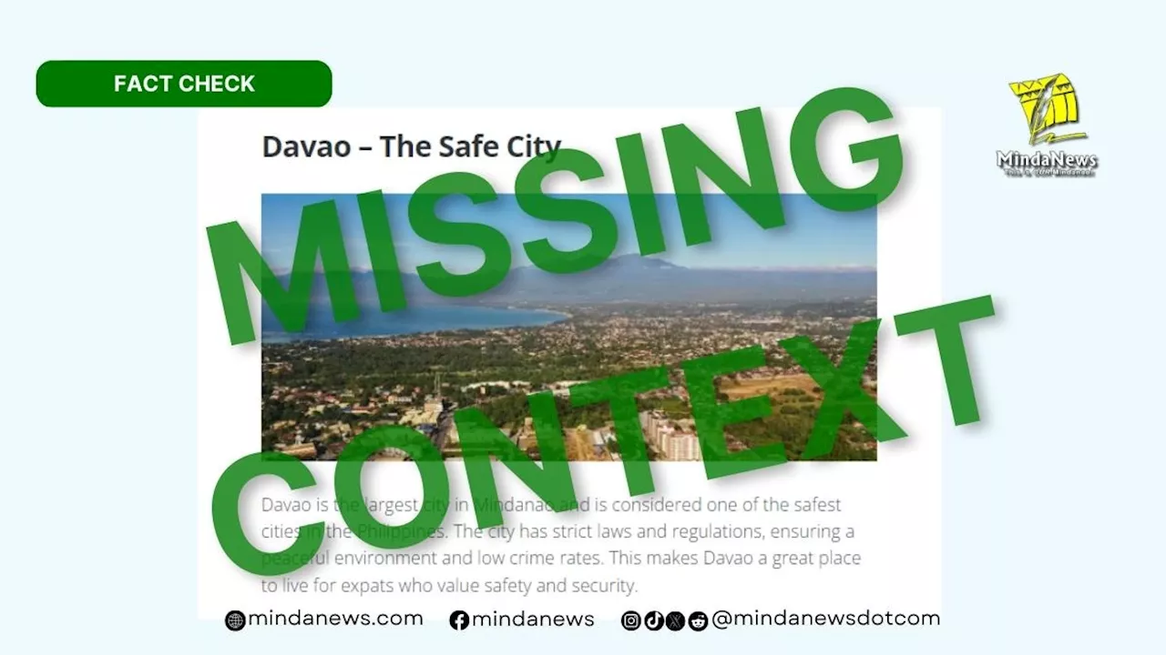 Davao ranked as one of safest cities, but number of rape cases high