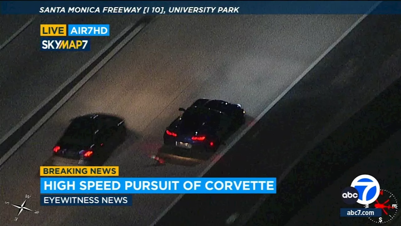 Chase: Corvette flees authorities at high speeds from Inland Empire to downtown Los Angeles