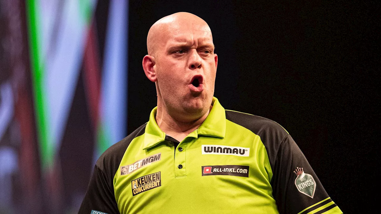 Premier League Darts: Michael van Gerwen secures third night win in a row in Newcastle