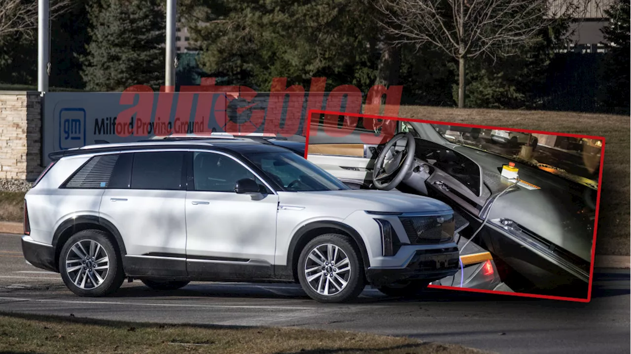 2026 Cadillac Vistiq interior spied, reveals big screens, sleek design