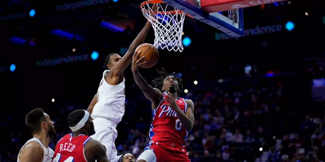 Maxey, Payne lead 76ers past Cleveland, 104-97, send Cavaliers to 3rd loss in 4 games