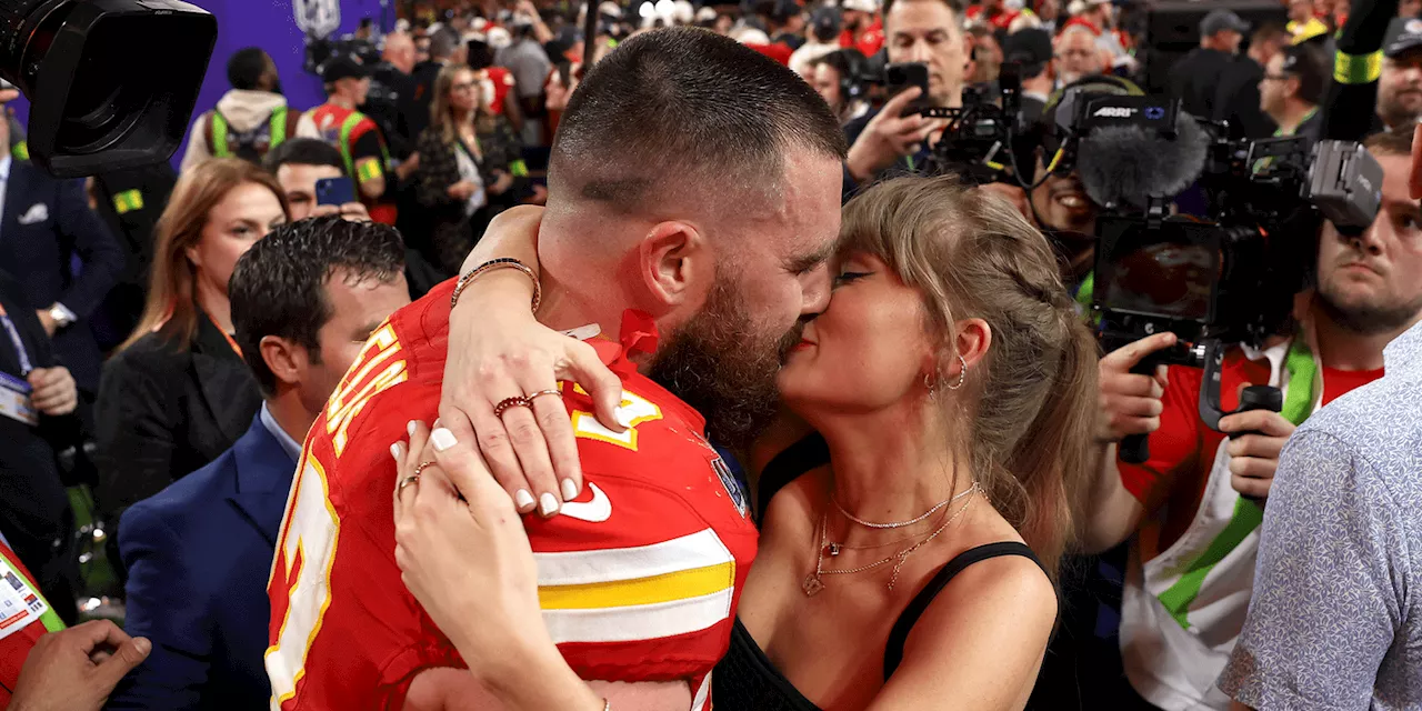 Taylor Swift Gave Travis Kelce a Kiss in Front of Fans After Her Eras Tour Concert