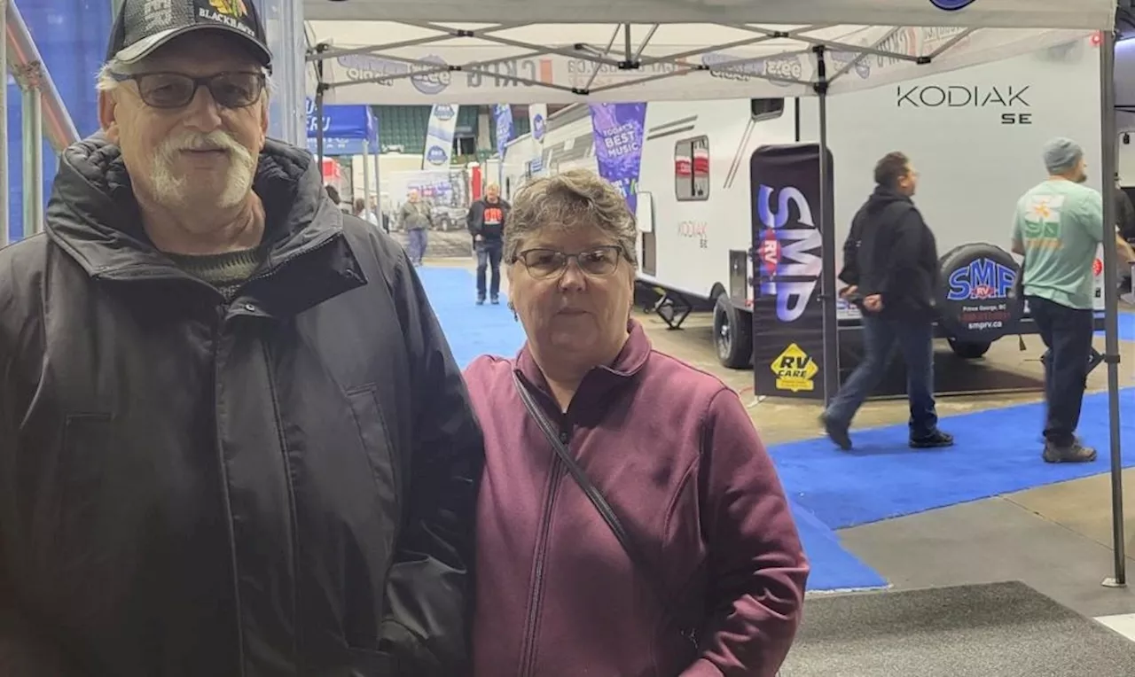 Eye catching ice fishing shack at the Northern BC RV & Outdoor Expo