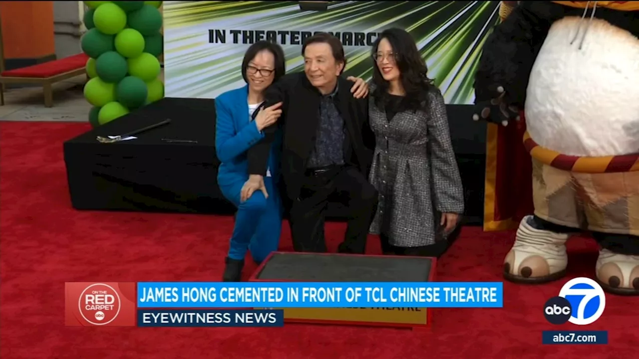 James Hong places handprints, footprints in cement at TCL Chinese Theatre on his 95th birthday