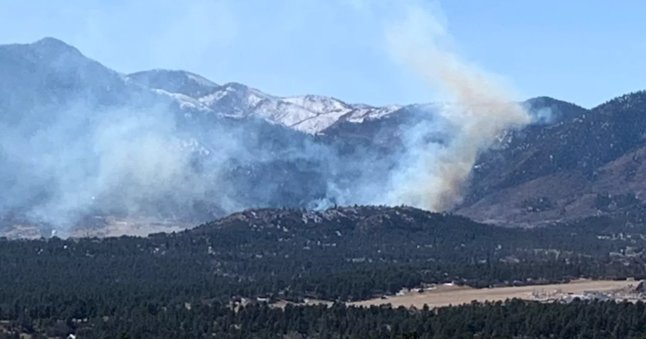 Wildfire burning near the Air Force Academy