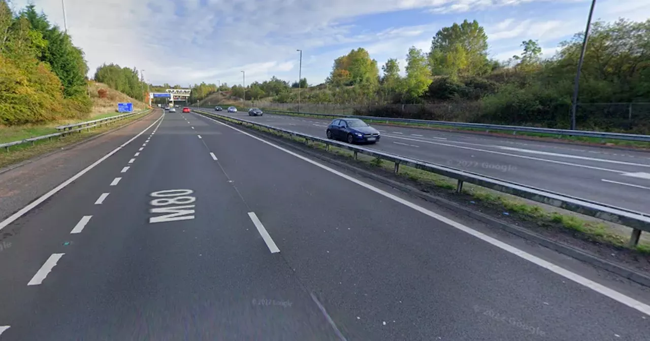 Vehicle fire on Glasgow M80 as heavy smoke 'affecting vision' for drivers