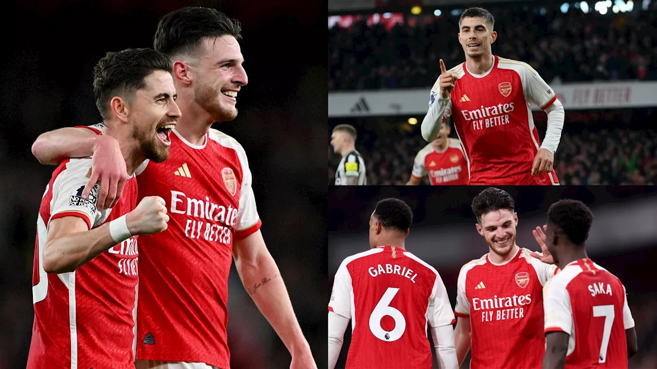 Arsenal player ratings vs Newcastle: Superb Jorginho runs the show as record-breaking Gunners rack up the goals again to send another Premier League title warning