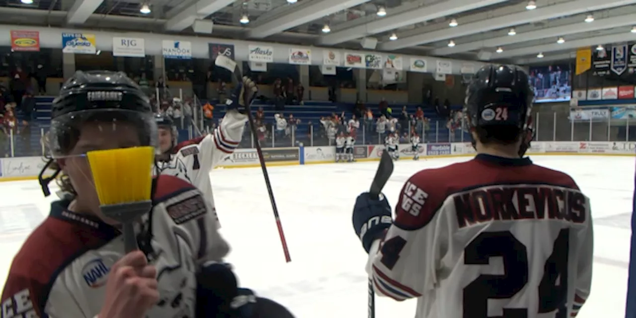 Ice Dogs break out the brooms against the Steel