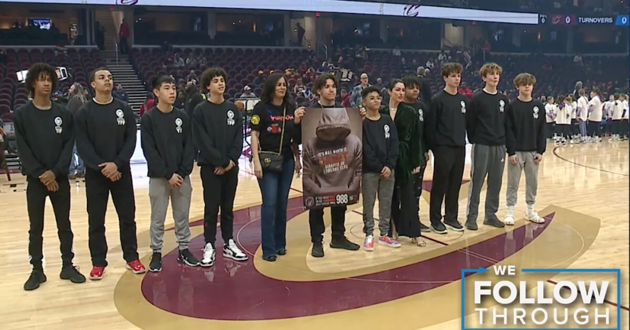 Students honored at Cavs game for push to prevent next school shooting