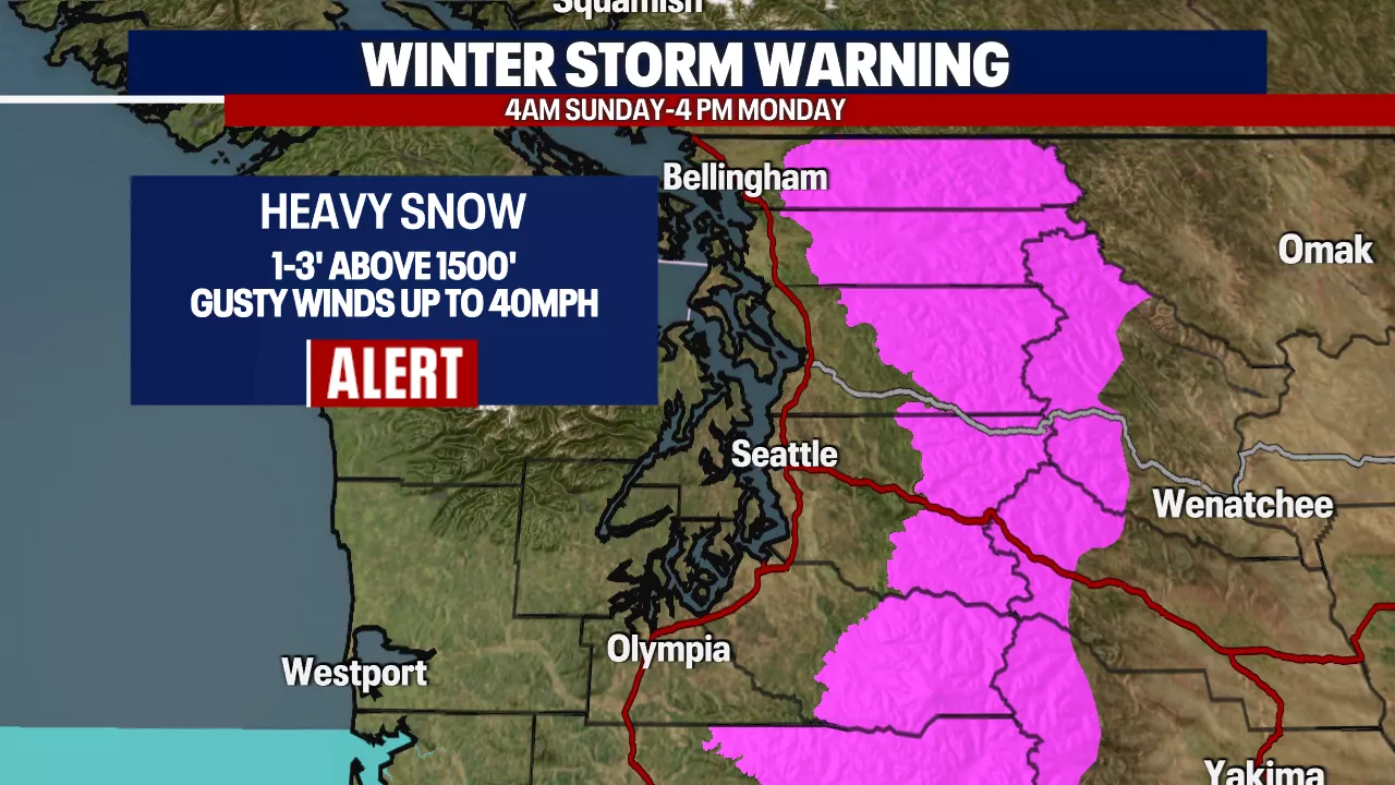 Seattle weather: Wintry mix possible for Monday