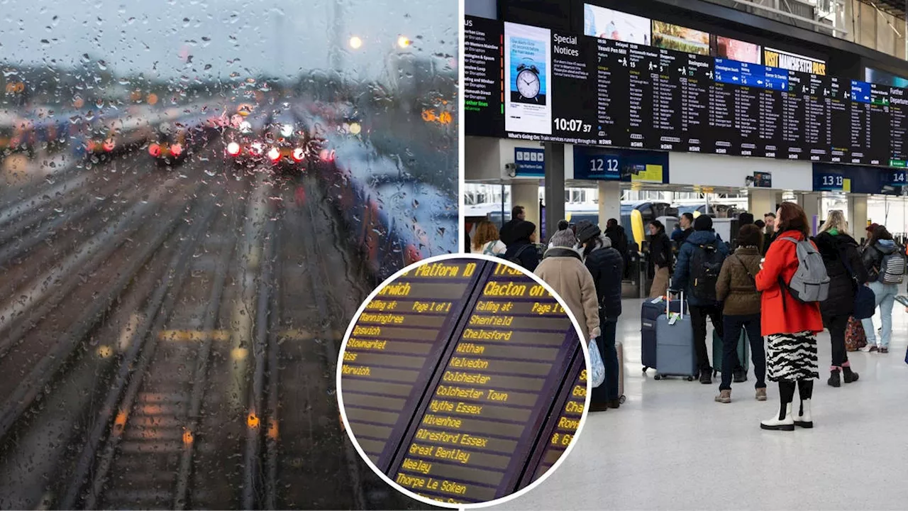 Chaos on the trains: Rush-hour passengers face severe delays after landslip grinds services to a halt