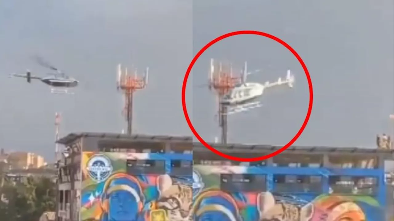 Video: el momento exacto del impactante accidente de helicóptero en Medellín