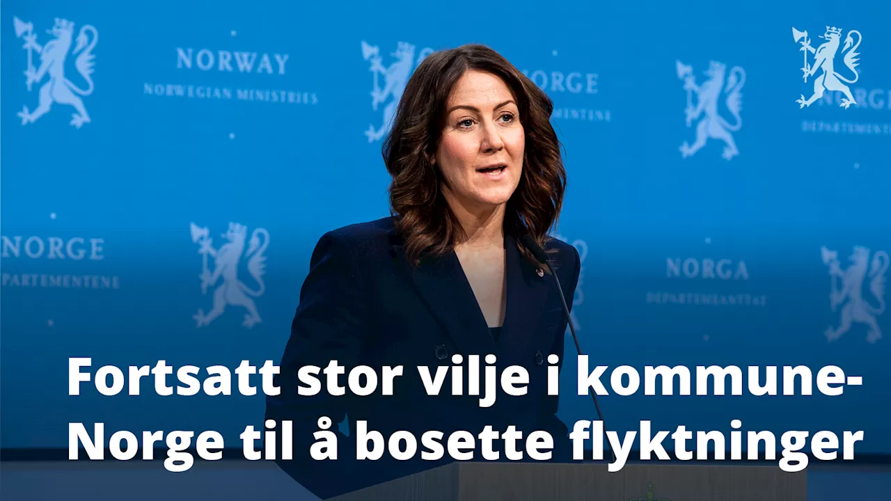 Fortsatt stor vilje i kommune-Norge til å bosette flyktninger