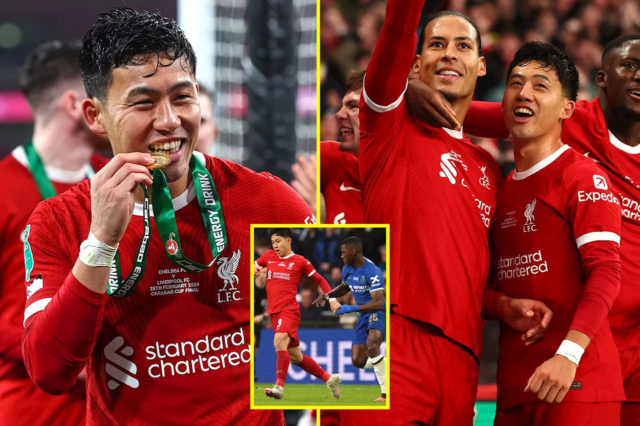 Liverpool fans go wild for Wataru Endo's highlights after Carabao Cup final victory