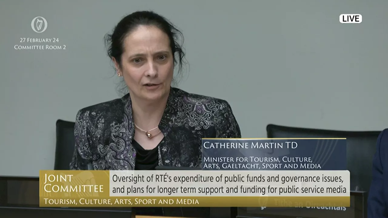 Catherine Martin: ‘I tried to keep the door open for RTÉ Chair’