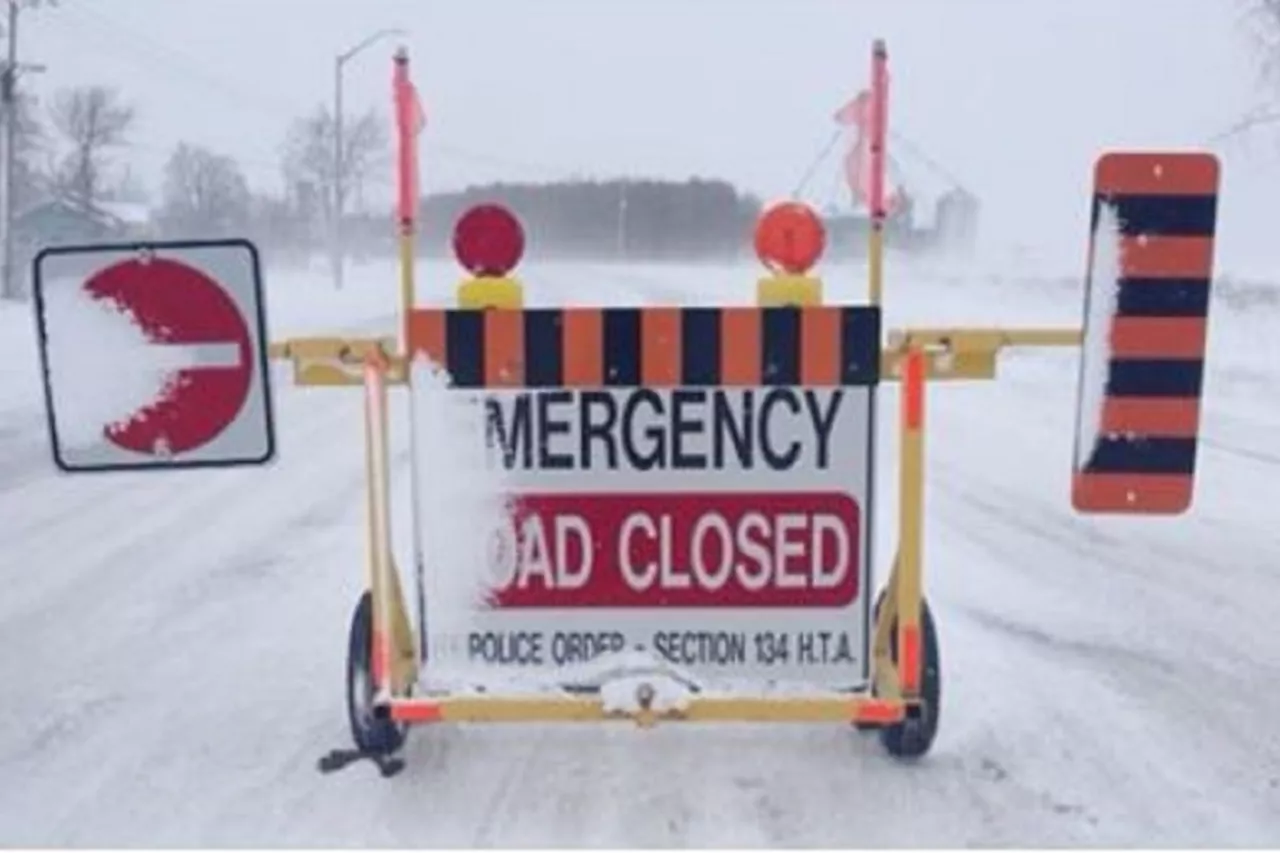 Large Section of Highway 11 Closed Due to Weather Conditions