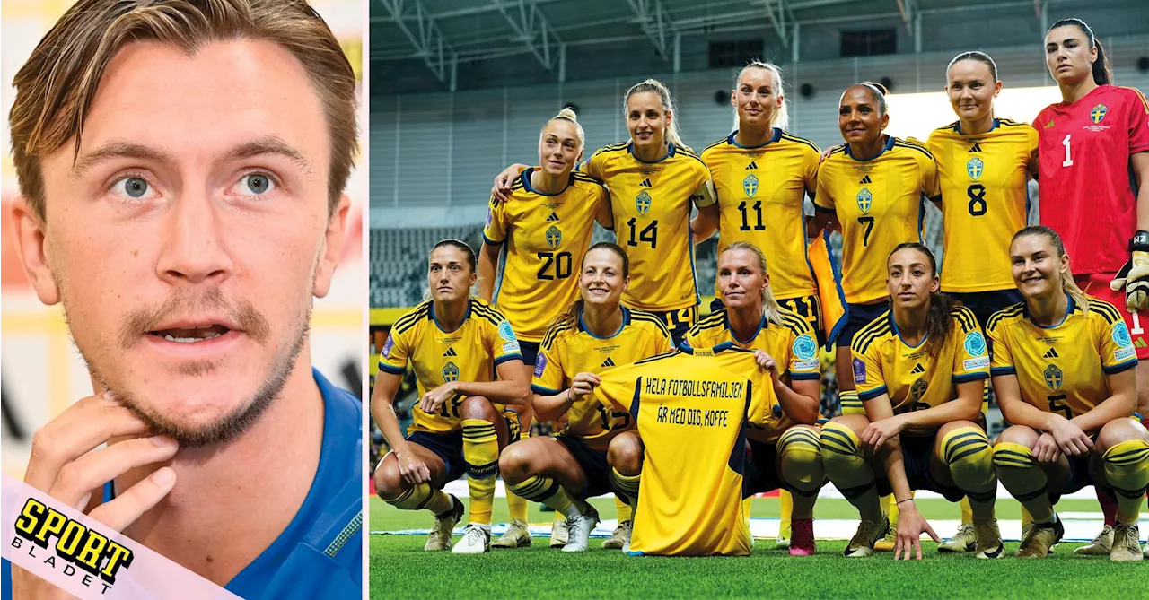 Kristoffer Olsson stöttas av damlandslaget: ”Hela fotbollsfamiljen är med dig, Koffe”