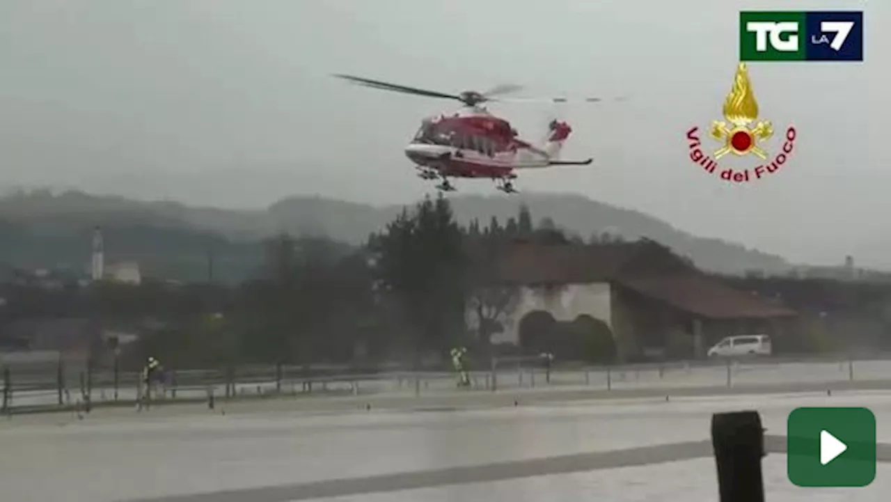 Maltempo a Vicenza: elicottero e gommoni per salvare chi è bloccato dall'acqua