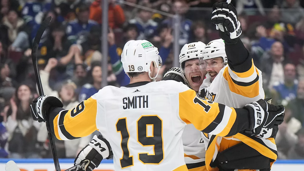 Penguins outlast Canucks for OT victory, extend win streak to three games