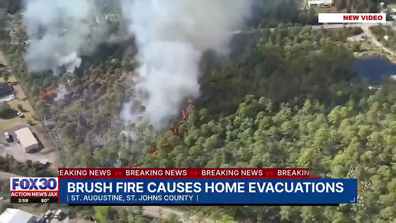 BREAKING: Some homes evacuated for St. Johns County brush fire near County Road 214