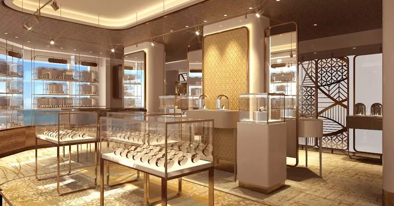 Luxury shops inside Cunard's new Queen Anne ship