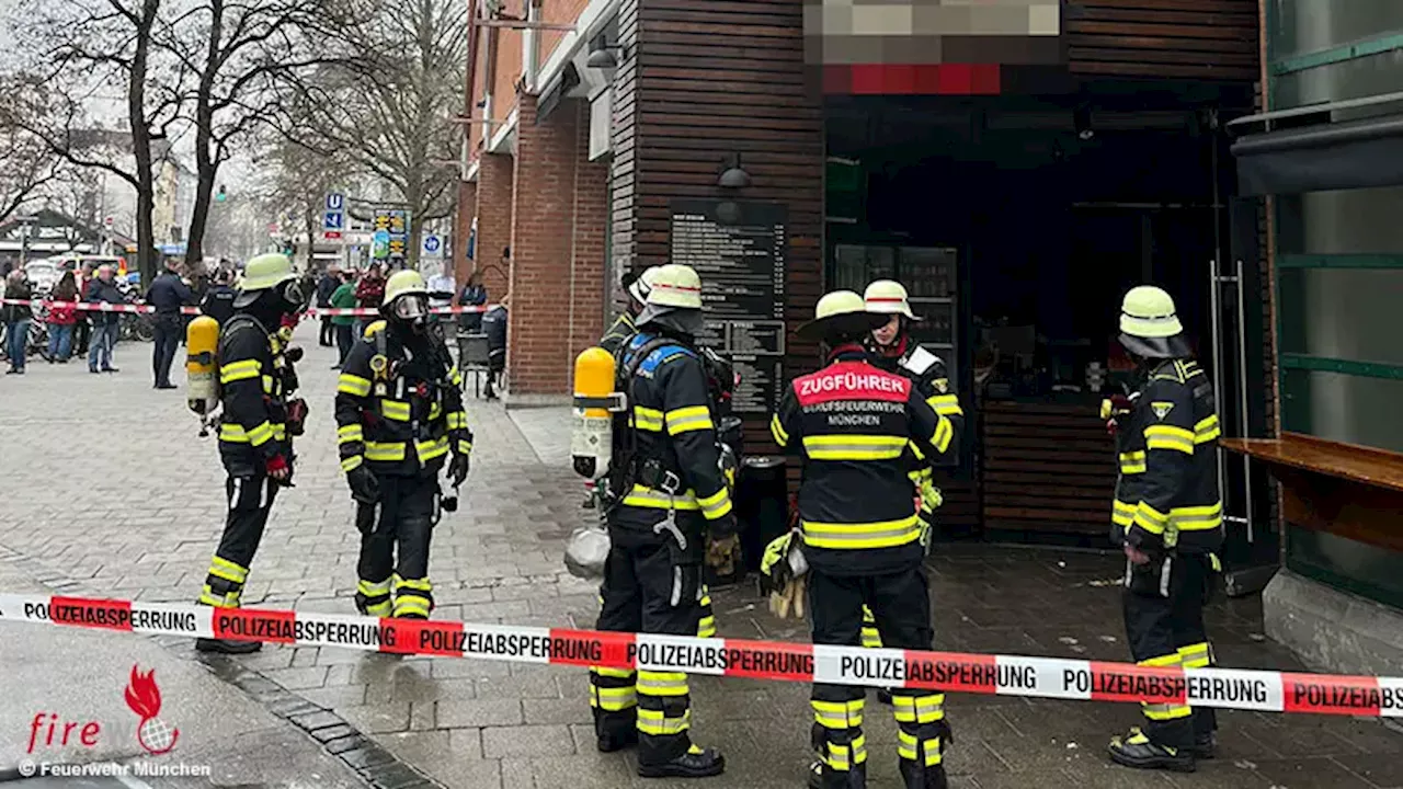 Brand: Feuer in Imbisslokal in München → Sprinkleranlage unterstützend