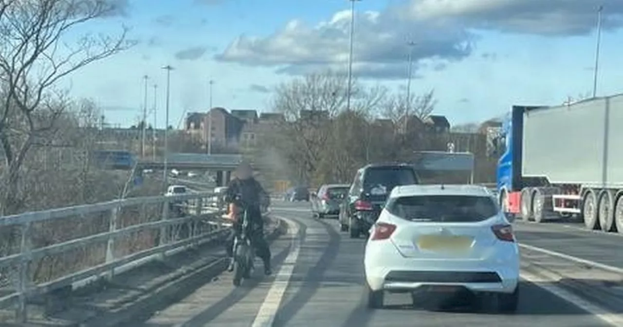 Glasgow M8 delivery rider 'terrified' after cycling wrong way onto motorway