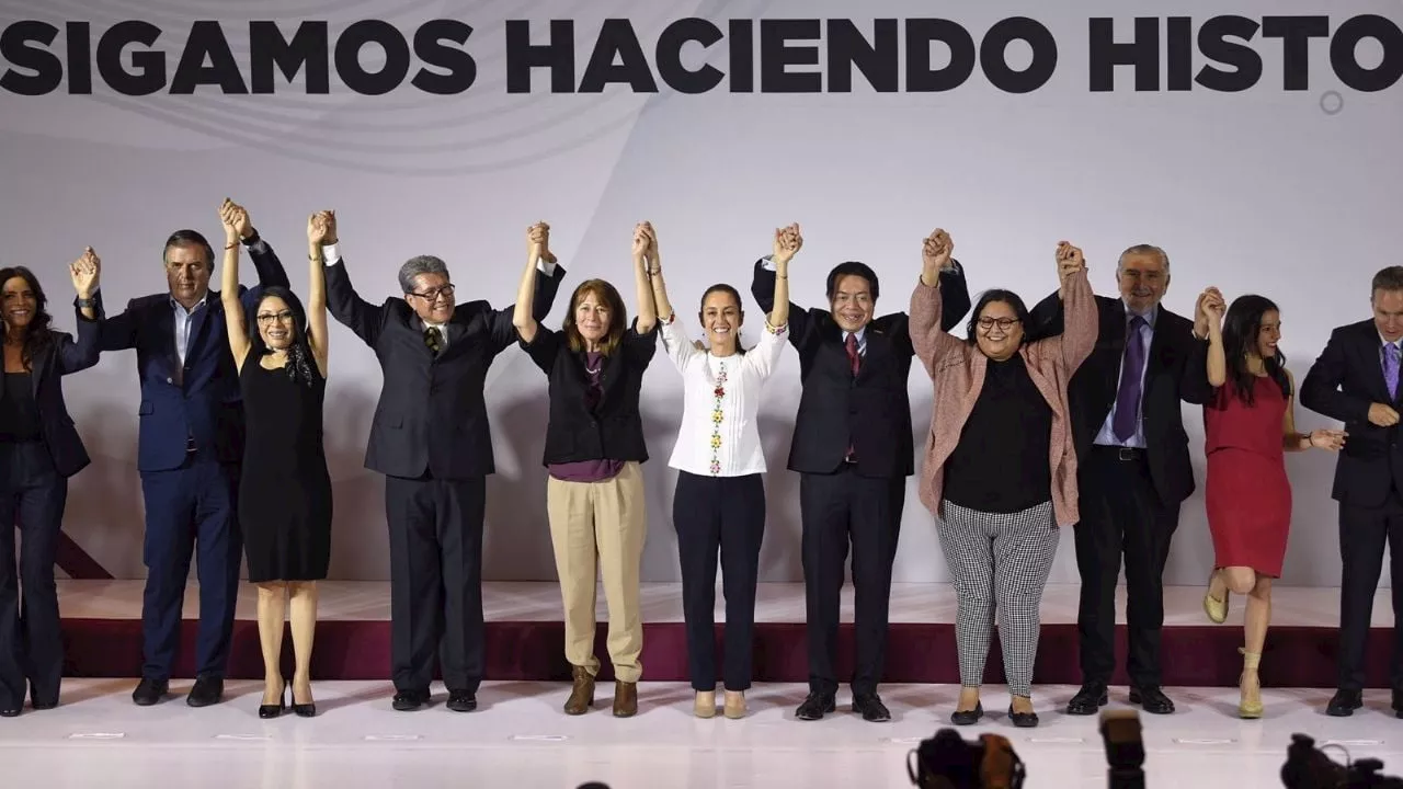 Claudia Sheinbaum suma a Marcelo Ebrard, César Yáñez y Manuel Velasco a su campaña presidencial