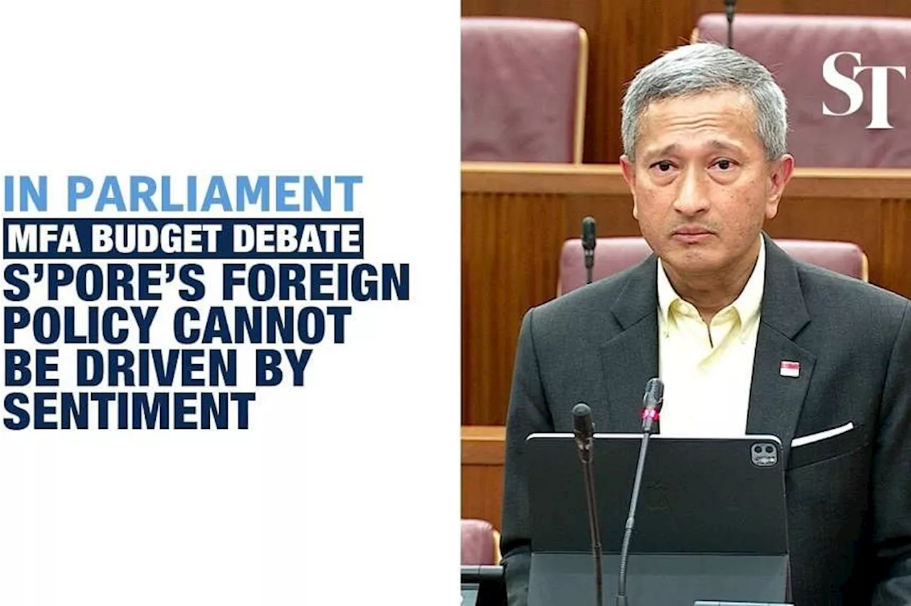 Singapore's foreign policy must be based on national interests, says Foreign Minister