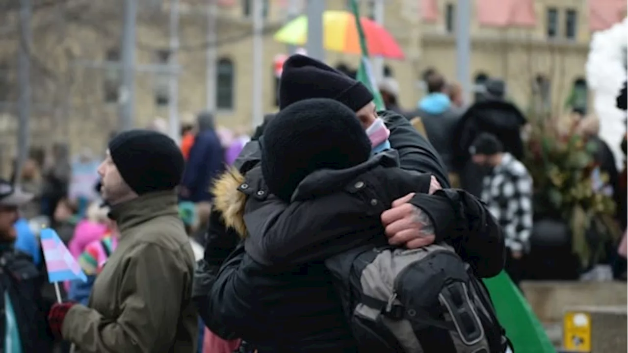 Transgender Allies Rally Against Proposed Government Policies in Calgary and Edmonton