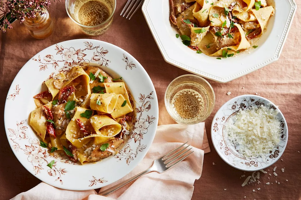 Pappardelle with Chicken and Lemon-Anchovy Cream Sauce Recipe on Food52