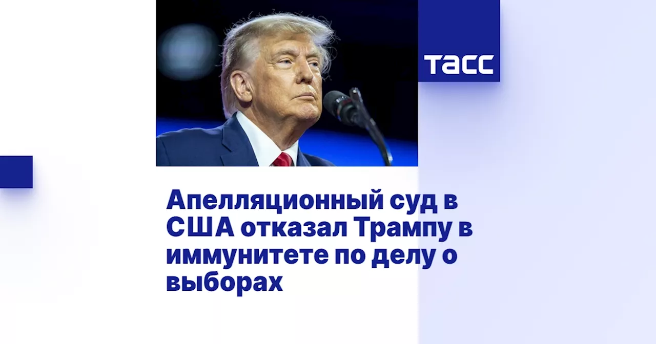 Апелляционный суд в США отказал Трампу в иммунитете по делу о выборах