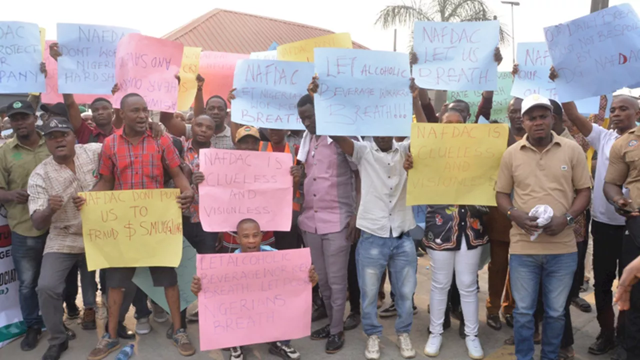 Lagos TUC, others protest ban on sachet alcohol, cite potential 500,000 job loss