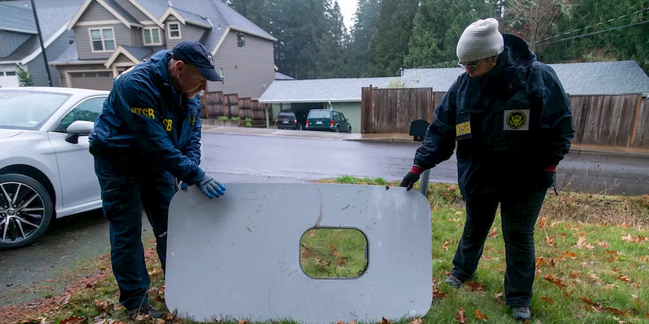 NTSB says bolts on Boeing jetliner were missing before a panel blew out in midflight last month