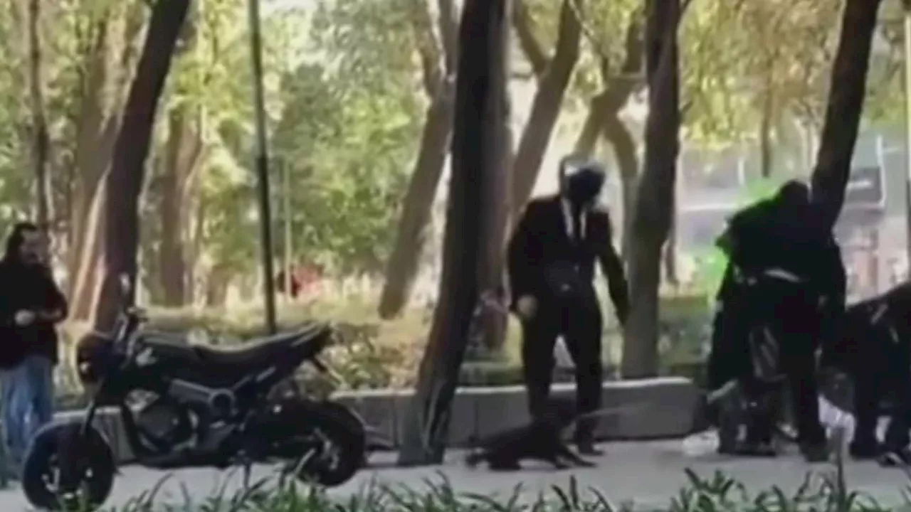 Trabajadores de Sandra Cuevas Golpean Hombre Reforma CDMX