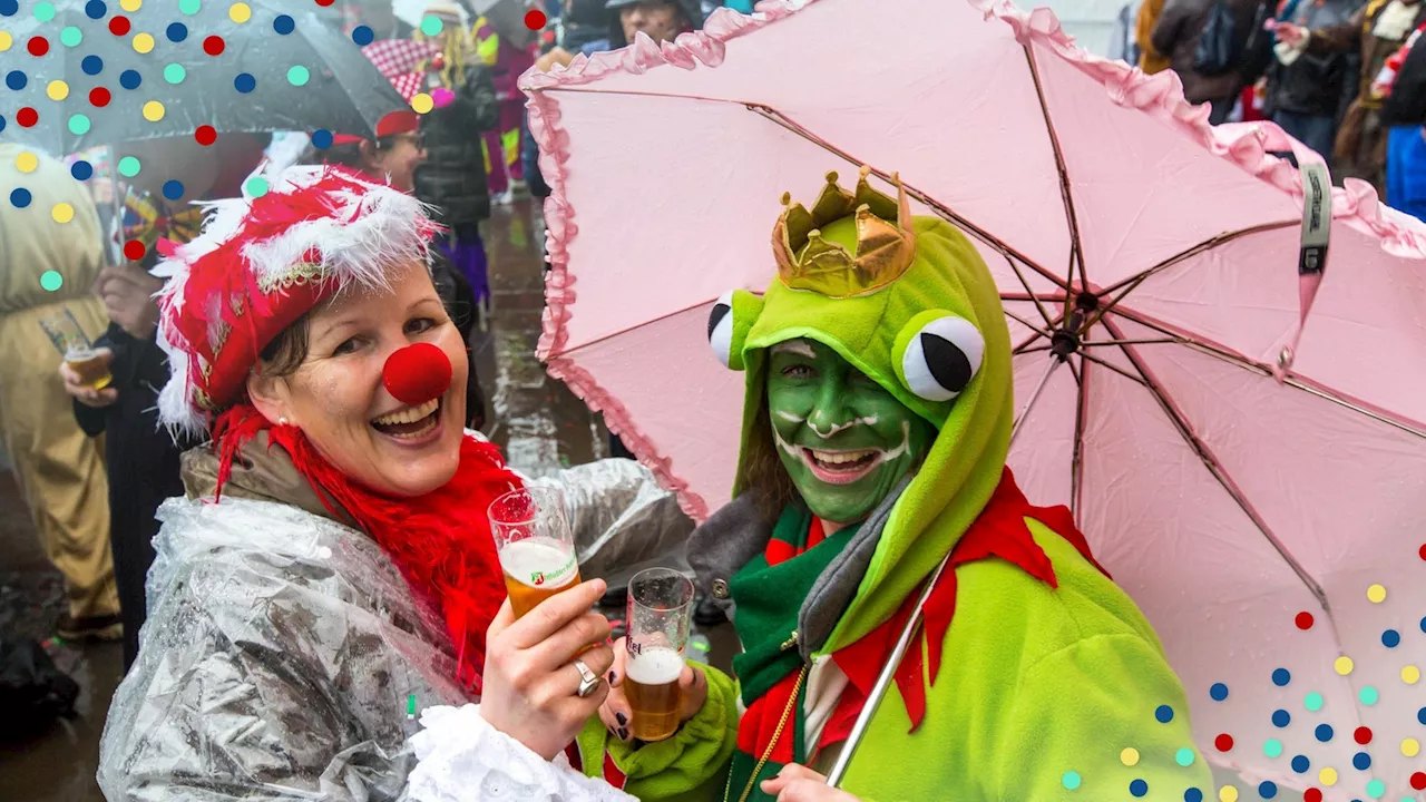 Karneval im Dauerregen: 'Wir nassen den Dom in Kölle'