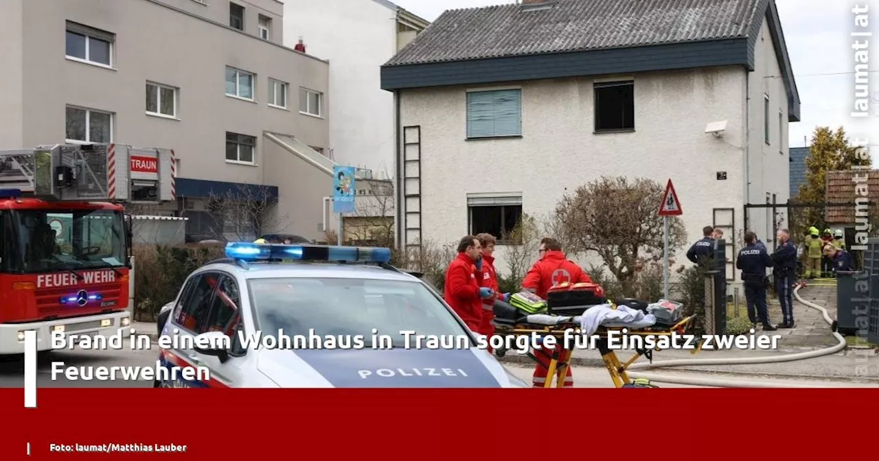 Brand in einem Wohnhaus in Traun sorgte für Einsatz zweier Feuerwehren