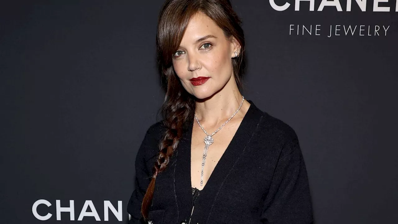 Katie Holmes Wore a Low-Key Braid With Head-to-Toe Chanel