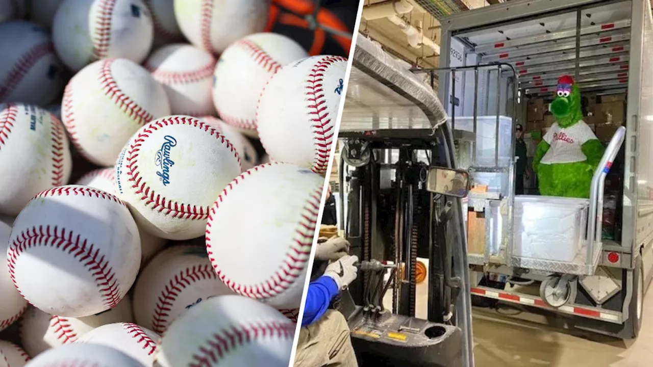 Clearwater bound! How many baseballs are Phillies packing into spring training truck?