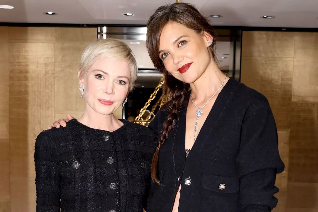 Katie Holmes and Michelle Williams Have High-Fashion Dawson's Creek Reunion at Chanel Event in N.Y.C.