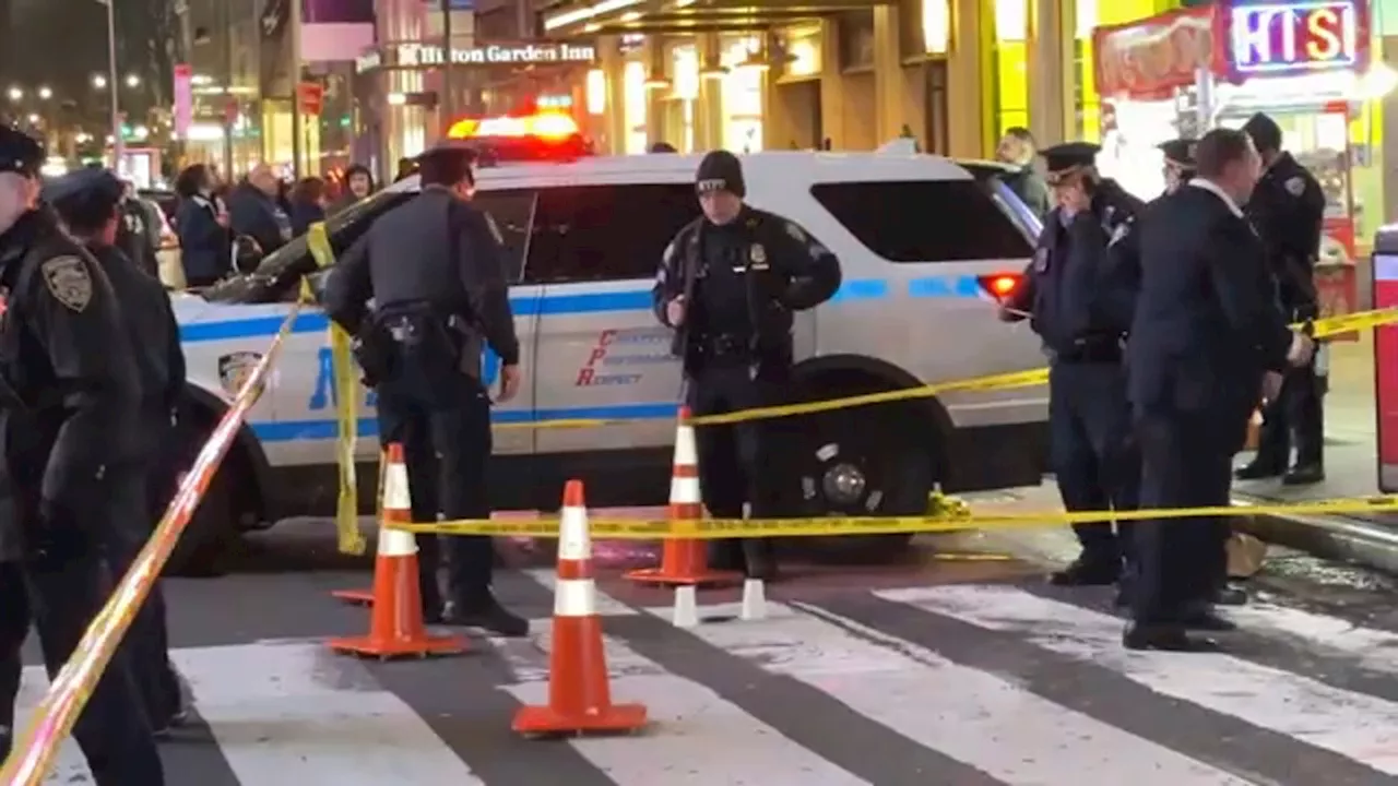 Police searching for gunman after tourist shot inside sports store near Times Square