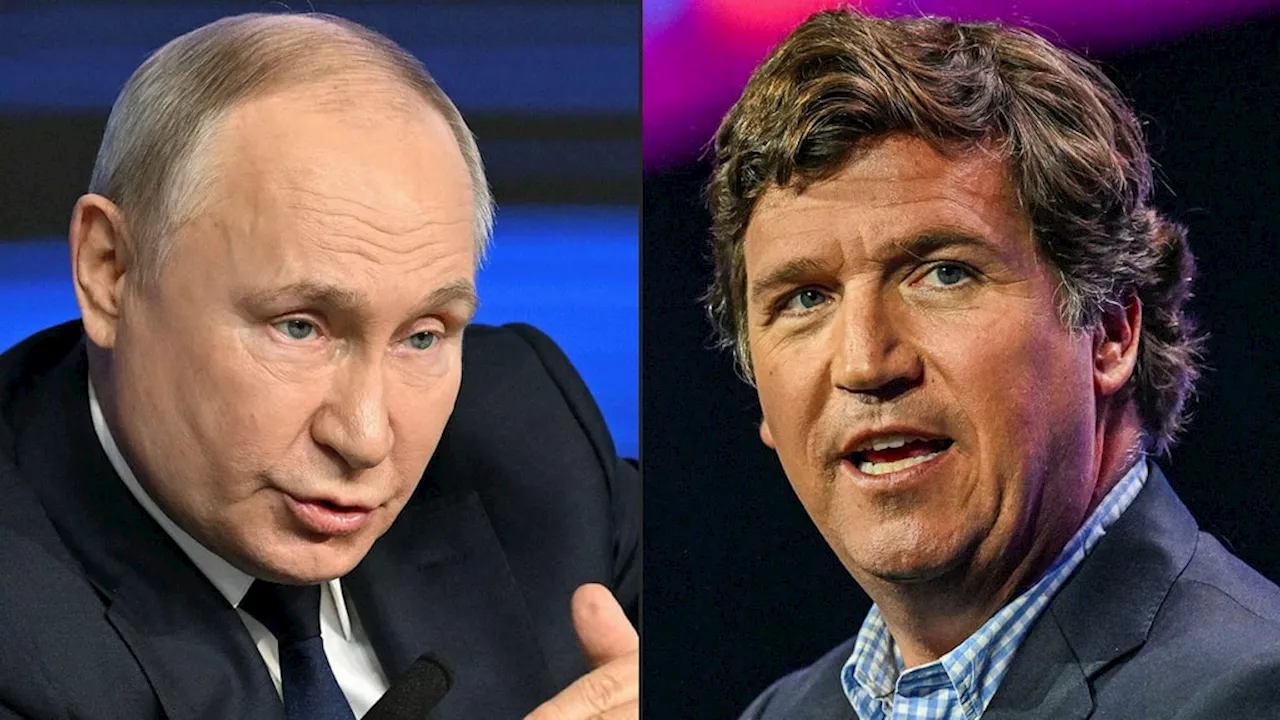 Putin angriper väst i intervju med Tucker Carlson