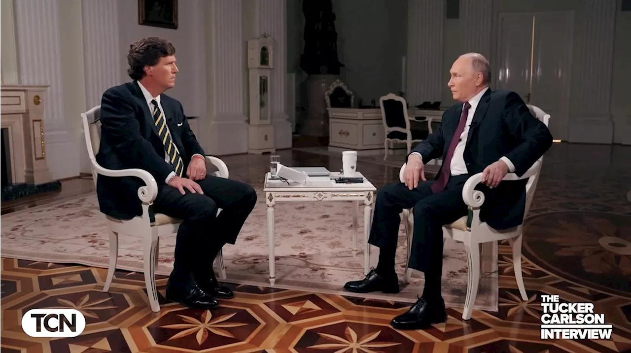 Putin urges U.S. to push Ukraine to talks during Tucker Carlson interview, hints at possible WSJ reporter prisoner swap