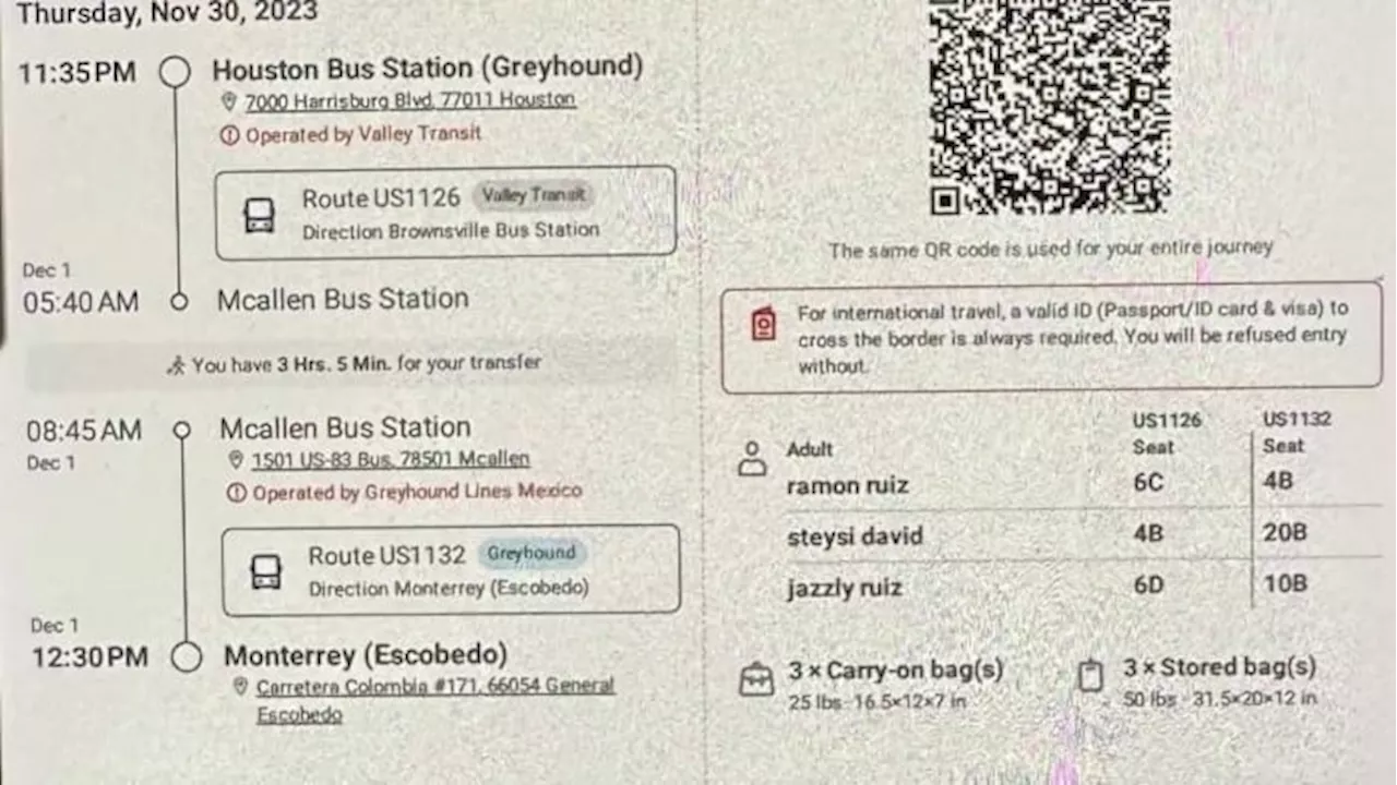 A closer look into bus ticket belonging to missing New Orleans family last seen in Houston