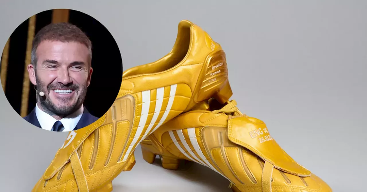 David Beckham's golden boots worn on 100th England game for sale in Northants